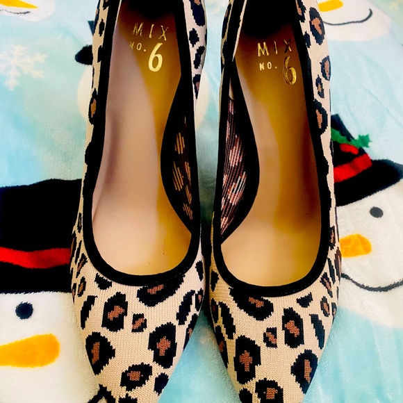 Mix No.6 Leopard Fabric Stiletto with 4inch Heel - Picture 2 of 5